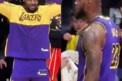 VIDEO: Bronny James Couldn’t Believe His Eyes As LeBron James Hits A Monster Poster Dunk Off The Alley-Oop From Austin Reaves