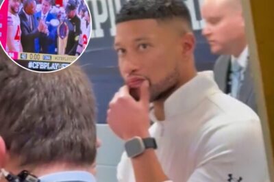 VIDEO: Notre Dame HC Marcus Freeman’s Heartbreaking Reaction Was Caught On Camera As He Watched Ohio State’s Trophy Presentation Outside Locker Room