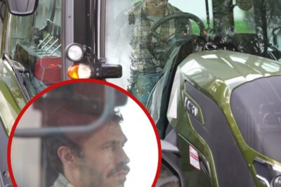 WHAT WAS HE THINKING? KELVIN FLETCHER STUNS LOCALS AS HE PARKS A MASSIVE TRACTOR ON A LUXURY HIGH STREET: From FARMS to FANCY STREETS – why did the ex-soap star casually roll up in full farmer gear