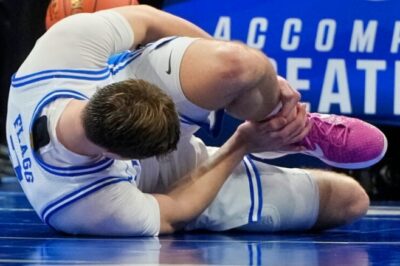 Devastating New Dressing Room Photo Emerges Of Cooper Flagg After Suffering Nasty Injury In ACC Tournament