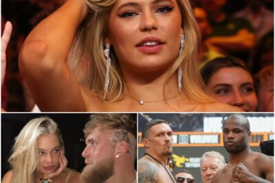 “All eyes on her!” — Jake Paul’s fiancée Jutta Leerdam stuns in daring see-through dress at Usyk vs. Dubois fight .K