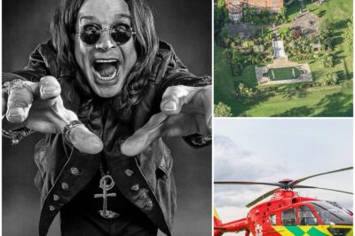 EXCLUSIVE: INSIDE THE AGONIZING TWO-HOUR FIGHT TO SAVE OZZY—MEDICS RUSHED BY CHOPPER TO OSBOURNE MANSION IN DESPERATE BID  In a heart-pounding race against time, medics in a helicopter flew to Ozzy Osbourne’s Buckinghamshire mansion for a frantic two-hour battle to save the rock legend’s life.  Insiders reveal the tense, emotional scenes as emergency crews fought to keep hope alive, while loved ones gathered and prayed for a miracle.  What exactly happened inside those walls—and could anything have changed the outcome?  As the world mourns Ozzy’s loss, new details emerge about the dramatic final hours that gripped his family and fans alike.  Stay tuned for the full, inside story of the desperate fight to save music’s Prince of Darkness.