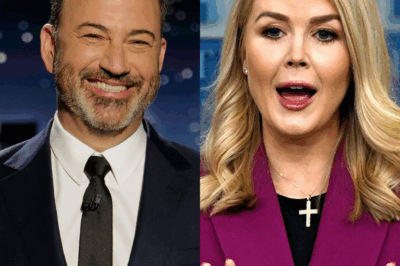 SHOCKWAVES ON LIVE TV: JIMMY KIMMEL TURNS THE TABLES—KAROLINE LEAVITT SILENCED AFTER BRUTAL ON-AIR REALITY CHECK! The studio lights burned bright as Jimmy Kimmel leaned in, his tone suddenly serious. With one razor-sharp question, the air froze—Karoline Leavitt opened her mouth, but no words came out. The audience held its breath. What did Kimmel say to silence her? You won’t believe what happened next.